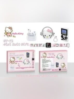 Hello Kitty Pink and White Tech Accessory Set